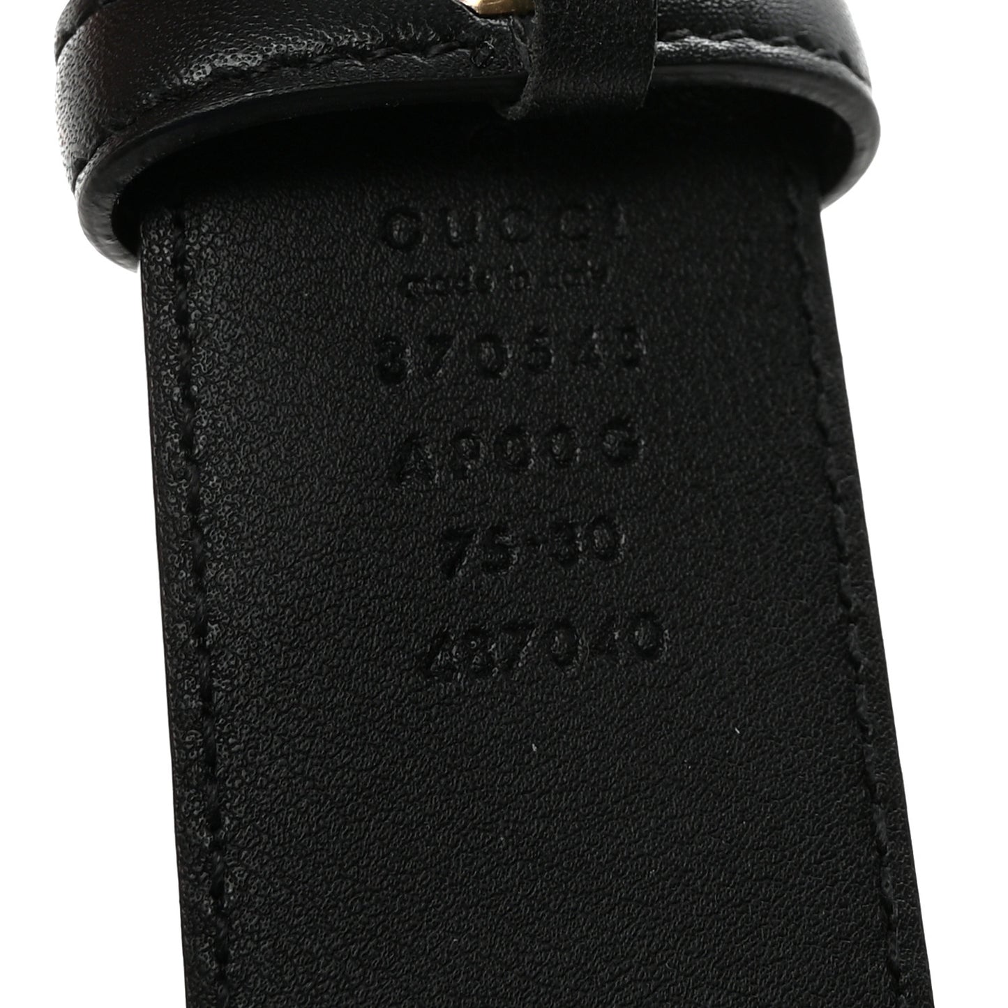 Calfskin Interlocking G Belt 90 36 Black 75/30 Black