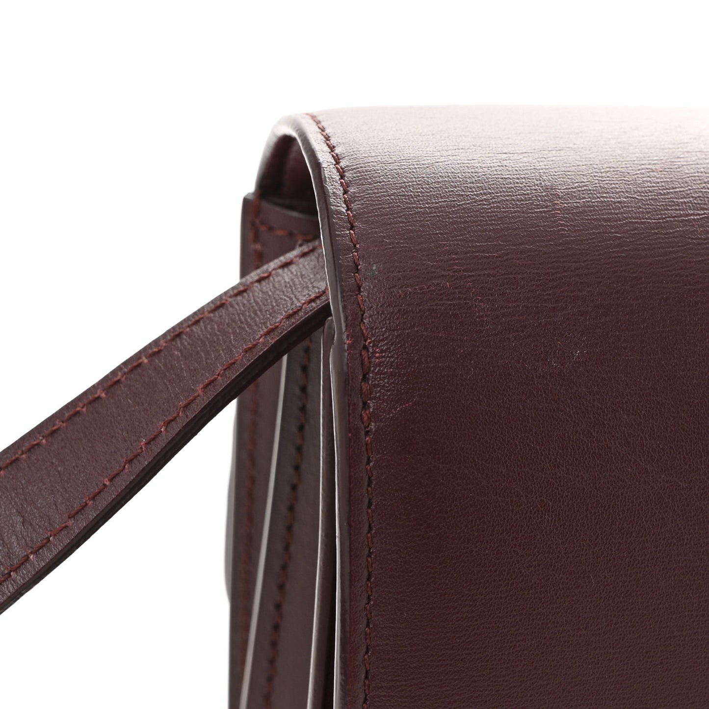 Box Calfskin Small Classic Box Flap Bag Burgundy
