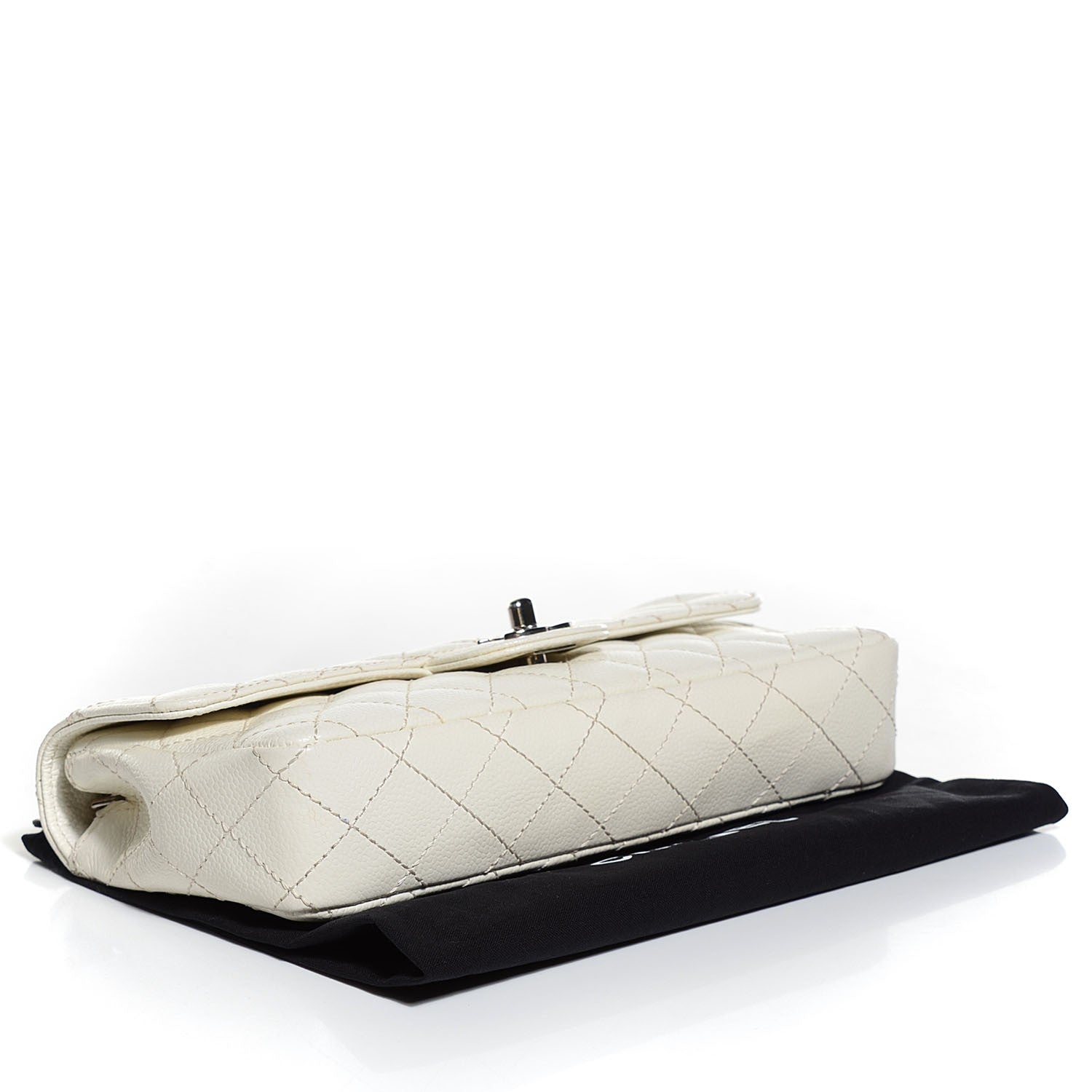Chanel Caviar Quilted East West Flap White 4 of 8