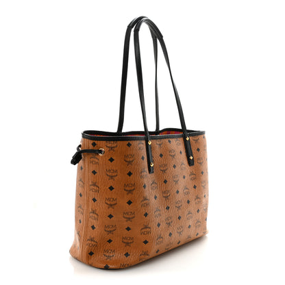 MCM Visetos Medium Project Reversible Shopper Tote Cognac 4 of 10