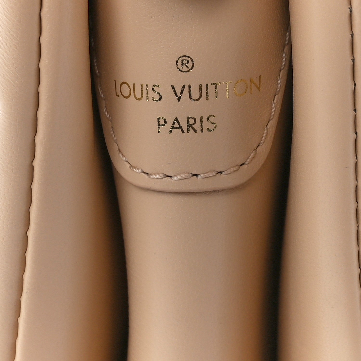 Louis Vuitton Lambskin Embossed Monogram Coussin MM Beige 9 of 15