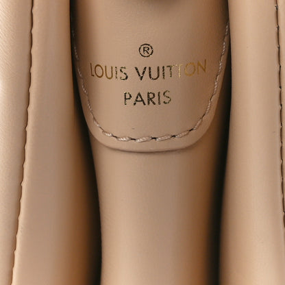 Louis Vuitton Lambskin Embossed Monogram Coussin MM Beige 9 of 15