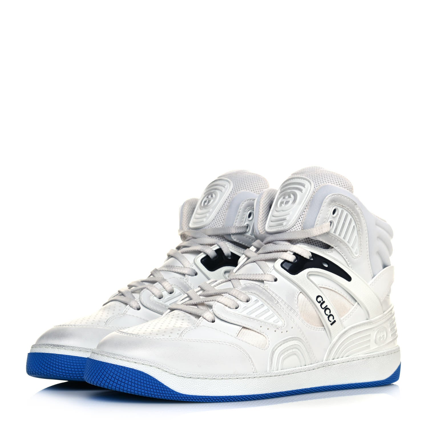 Gucci Demetra Mens Basket High Top Sneakers 10 Great White 3 of 10