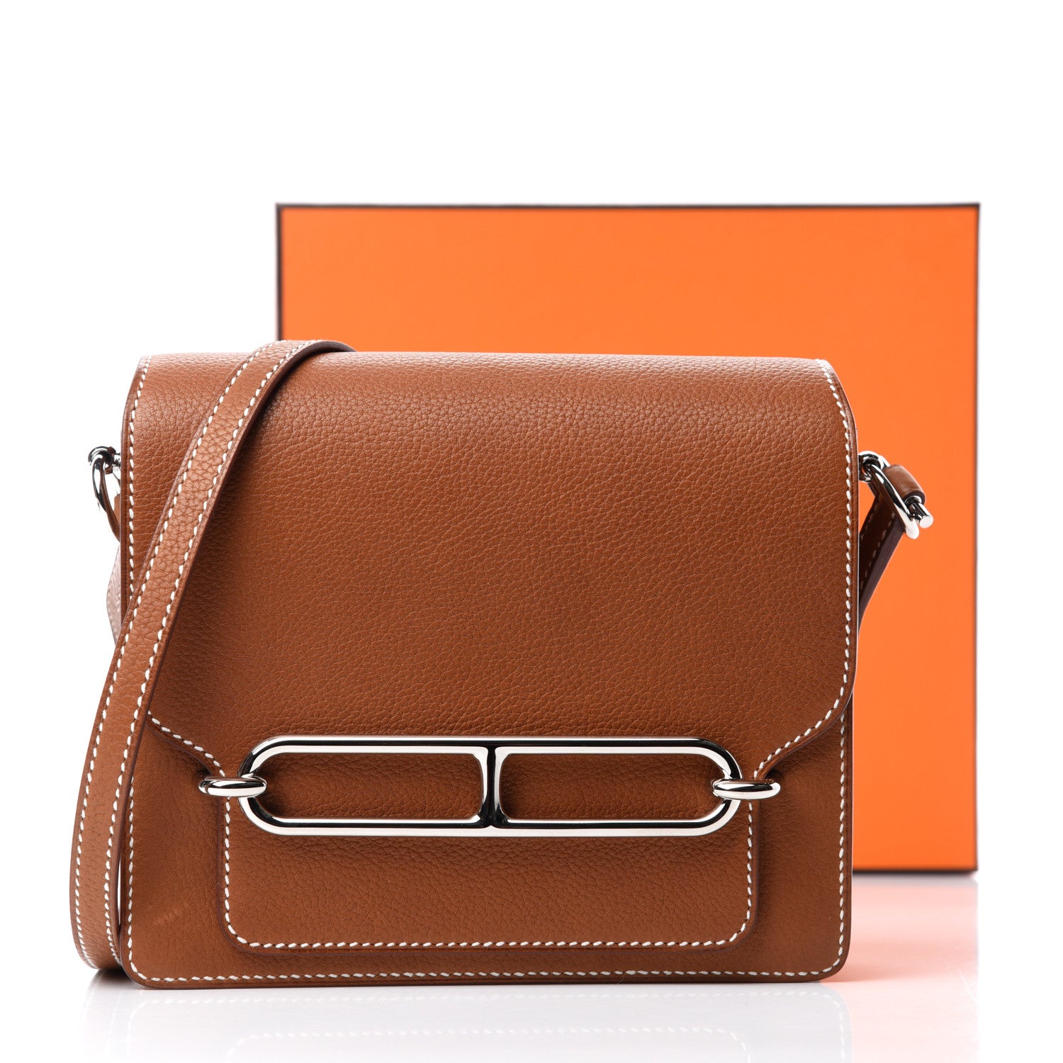 Hermes Barenia Faubourg Mini Sac Roulis Fauve 11 of 11