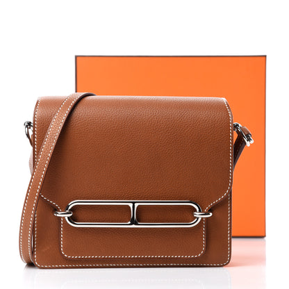 Hermes Barenia Faubourg Mini Sac Roulis Fauve 11 of 11