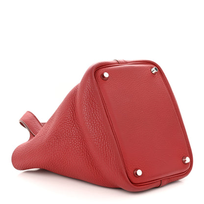 Hermes Taurillon Clemence Picotin Lock 18 PM Rubis 4 of 12