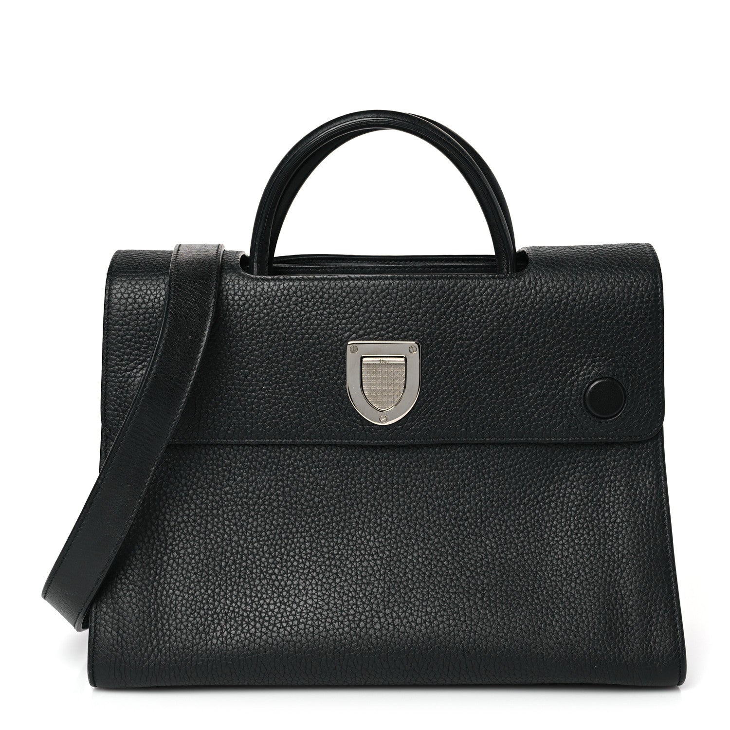 Christian Dior Grained Calfskin Medium Diorever Flap Black 1 of 11