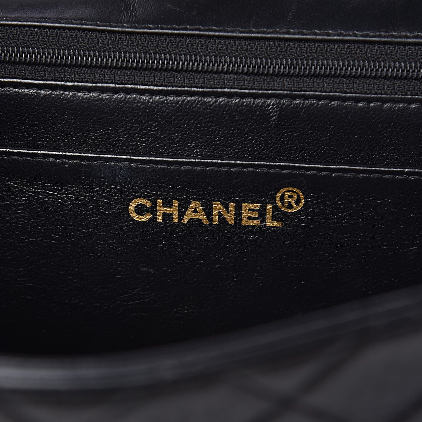 Lambskin Quilted Jumbo Single Flap Black