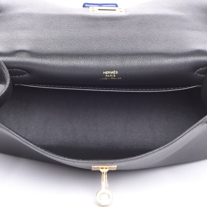 Hermes Swift Kelly Pochette Clutch Black 6 of 24