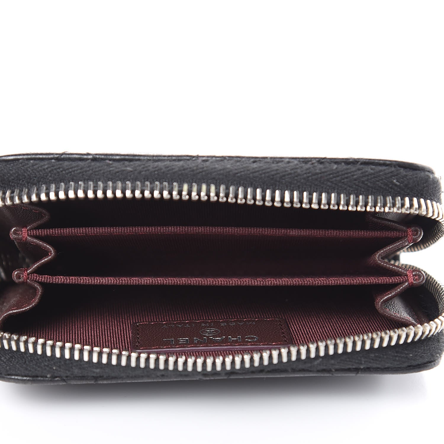 Chanel Lambskin Quilted Zip Coin Purse Black 5 of 10