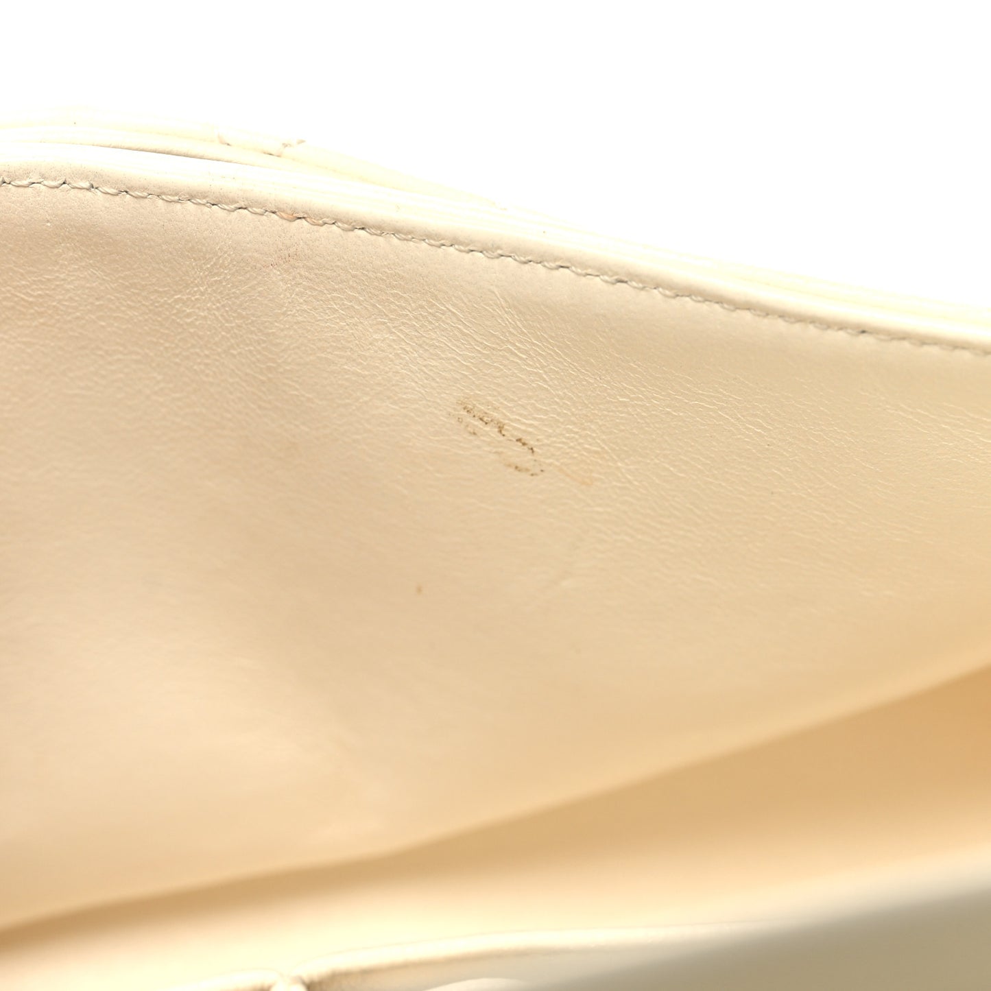 Lambskin Quilted Medium Double Flap White