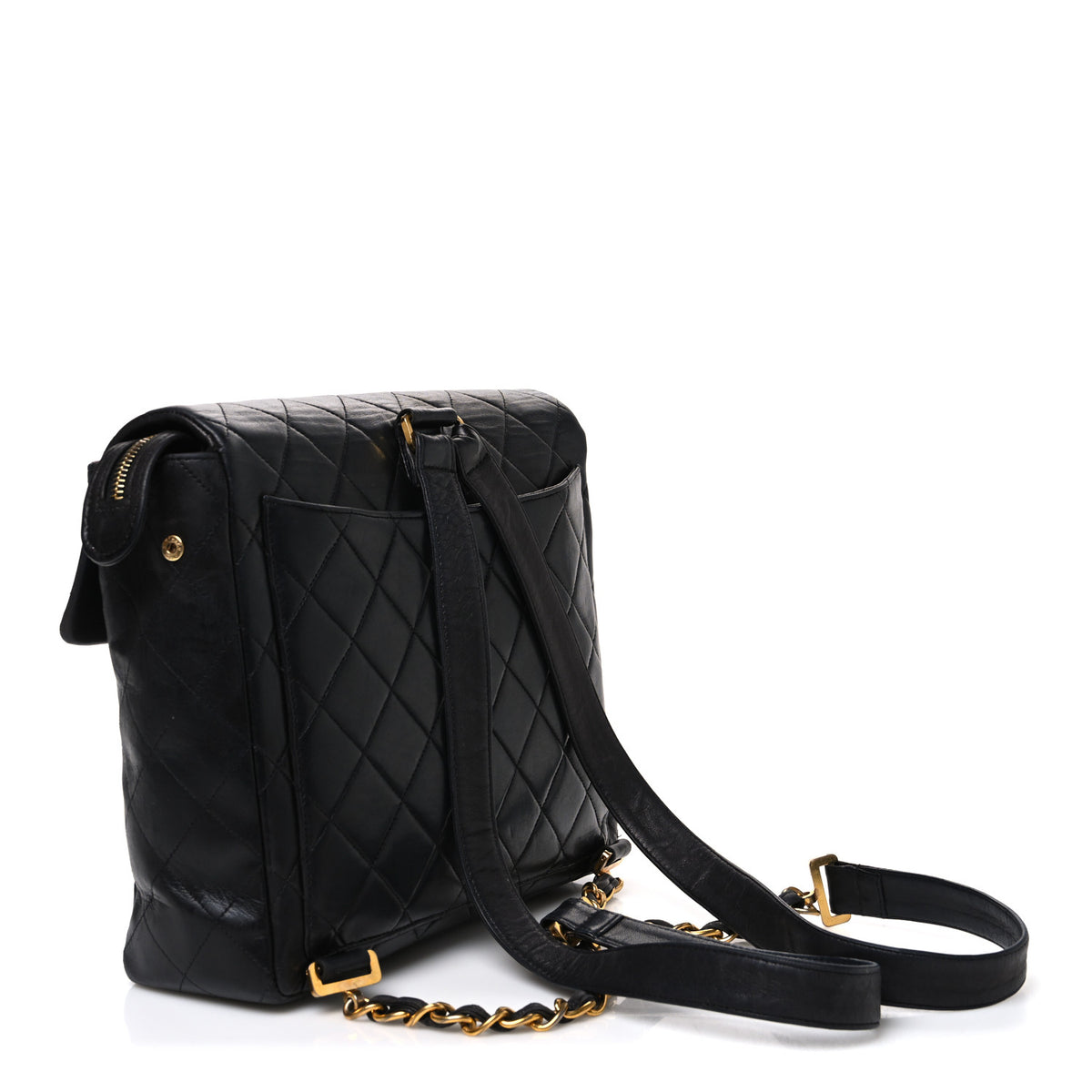 Chanel Lambskin Quilted Backpack Black 3 of 11