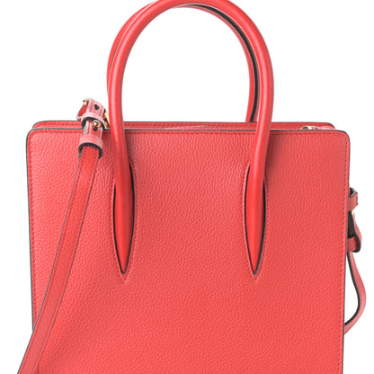 Christian Louboutin Calfskin Patent Studded Small Paloma Red 7 of 9