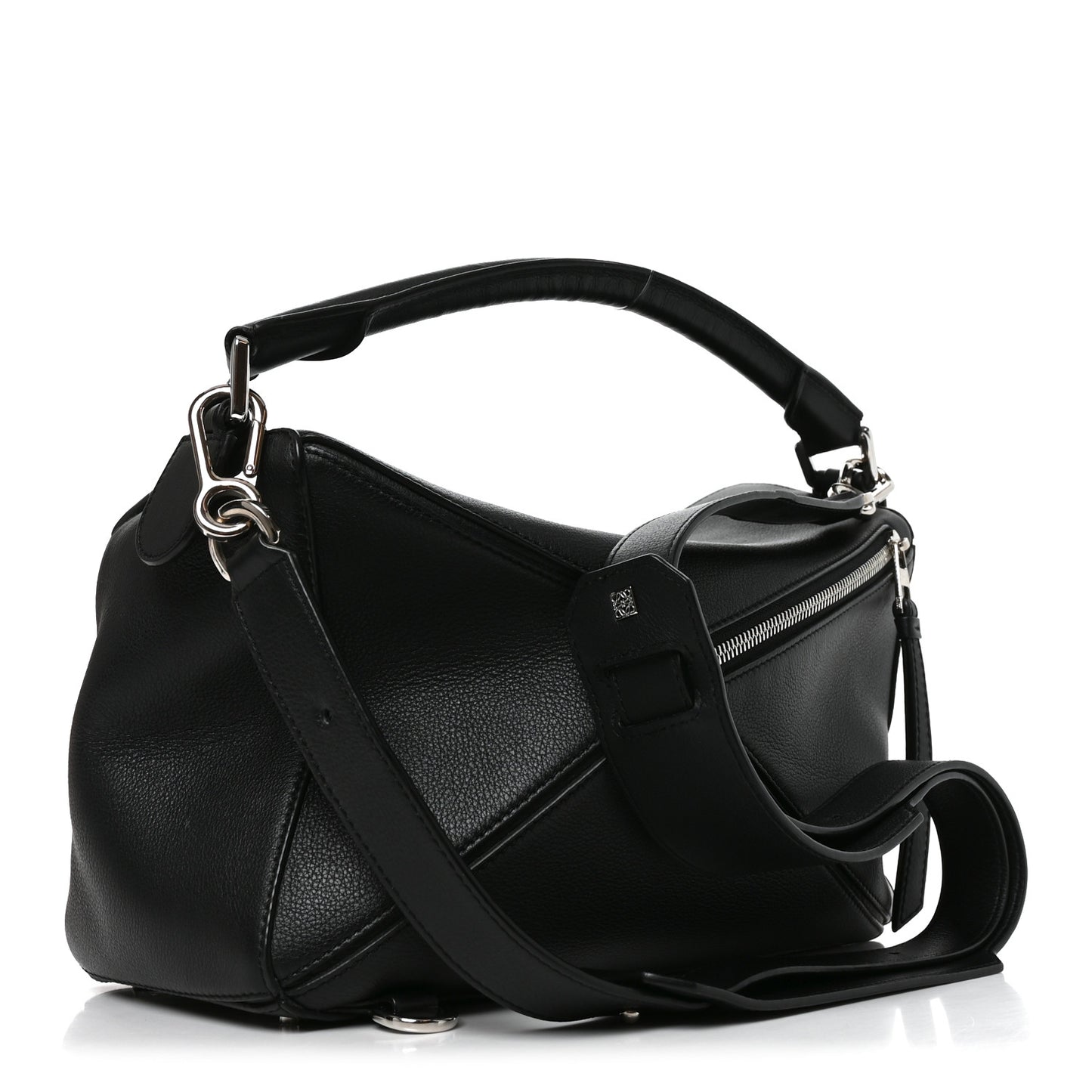 Calfskin Medium Puzzle Bag Black