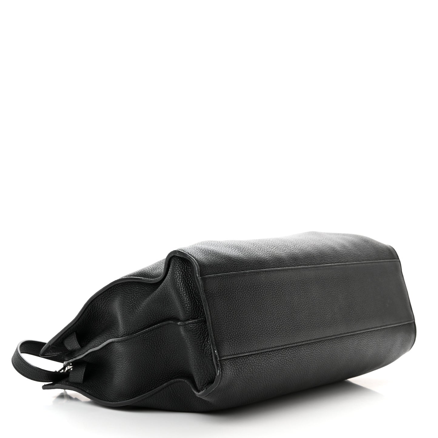 Grained Calfskin Large Thin Sac De Jour Black