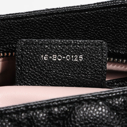 Christian Dior Grained Calfskin Cannage Medium Lady Dior Black 7 of 8