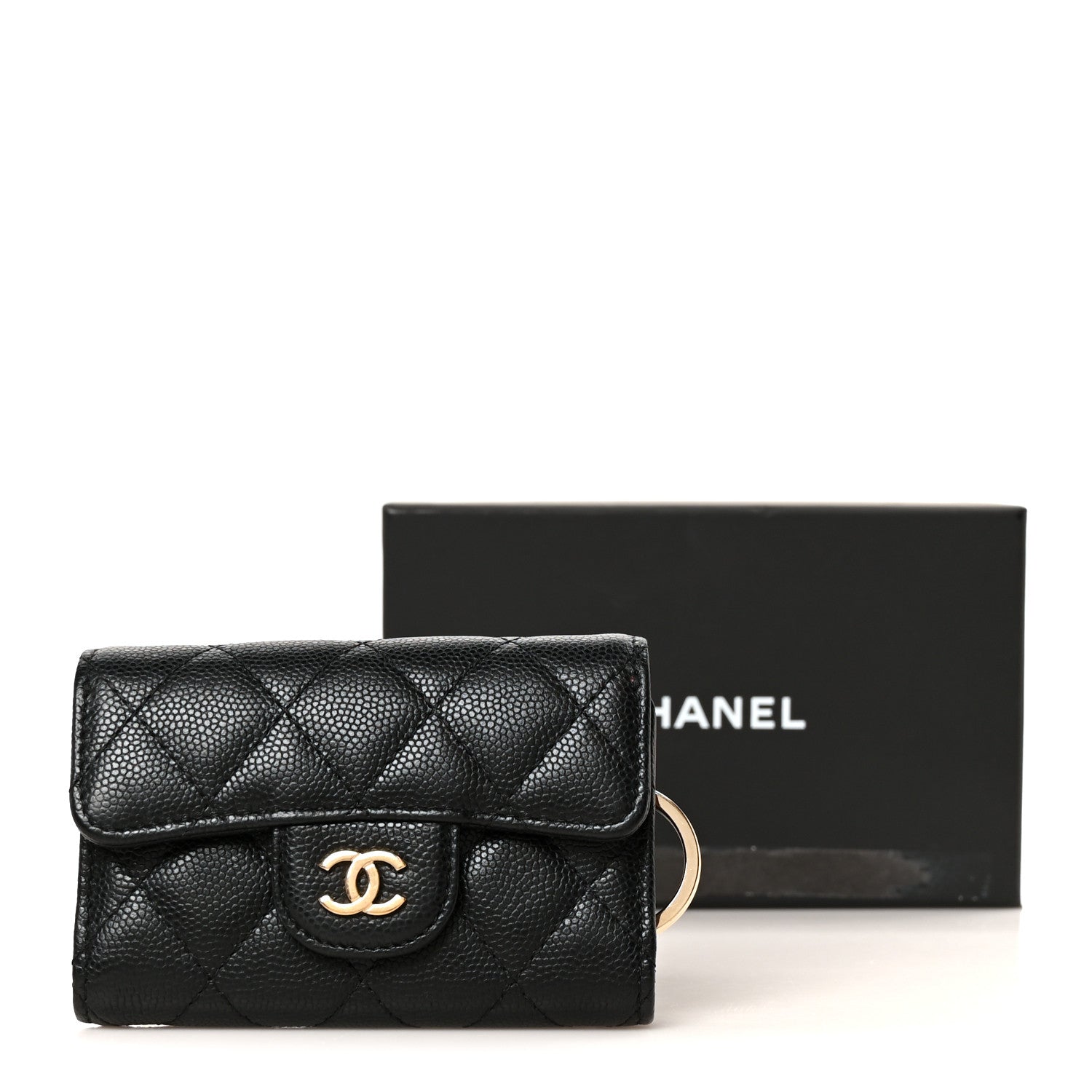 Chanel Caviar Quilted Classic 4 Key Holder Wallet Black 10 of 10