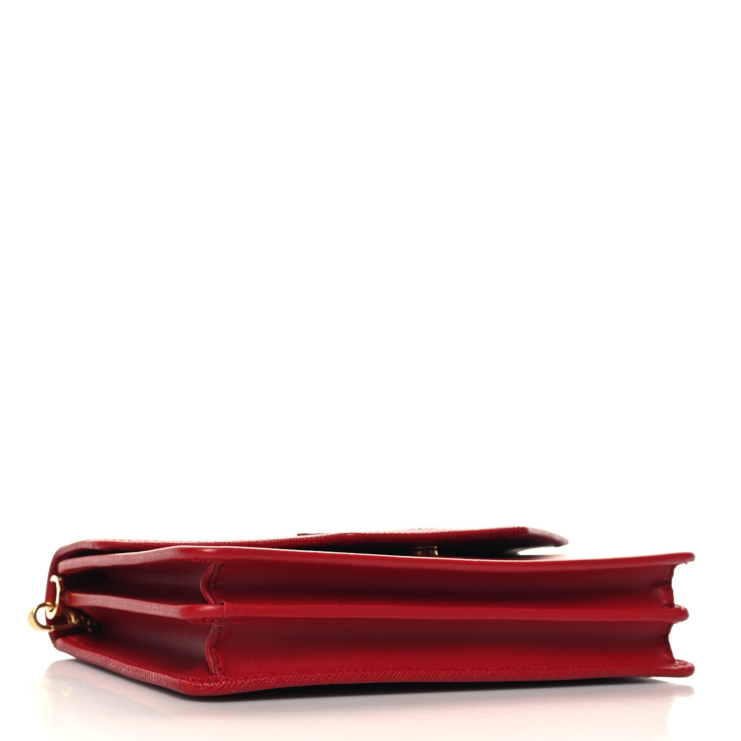 Prada Saffiano City Calfskin Chain Wallet Red 5 of 11