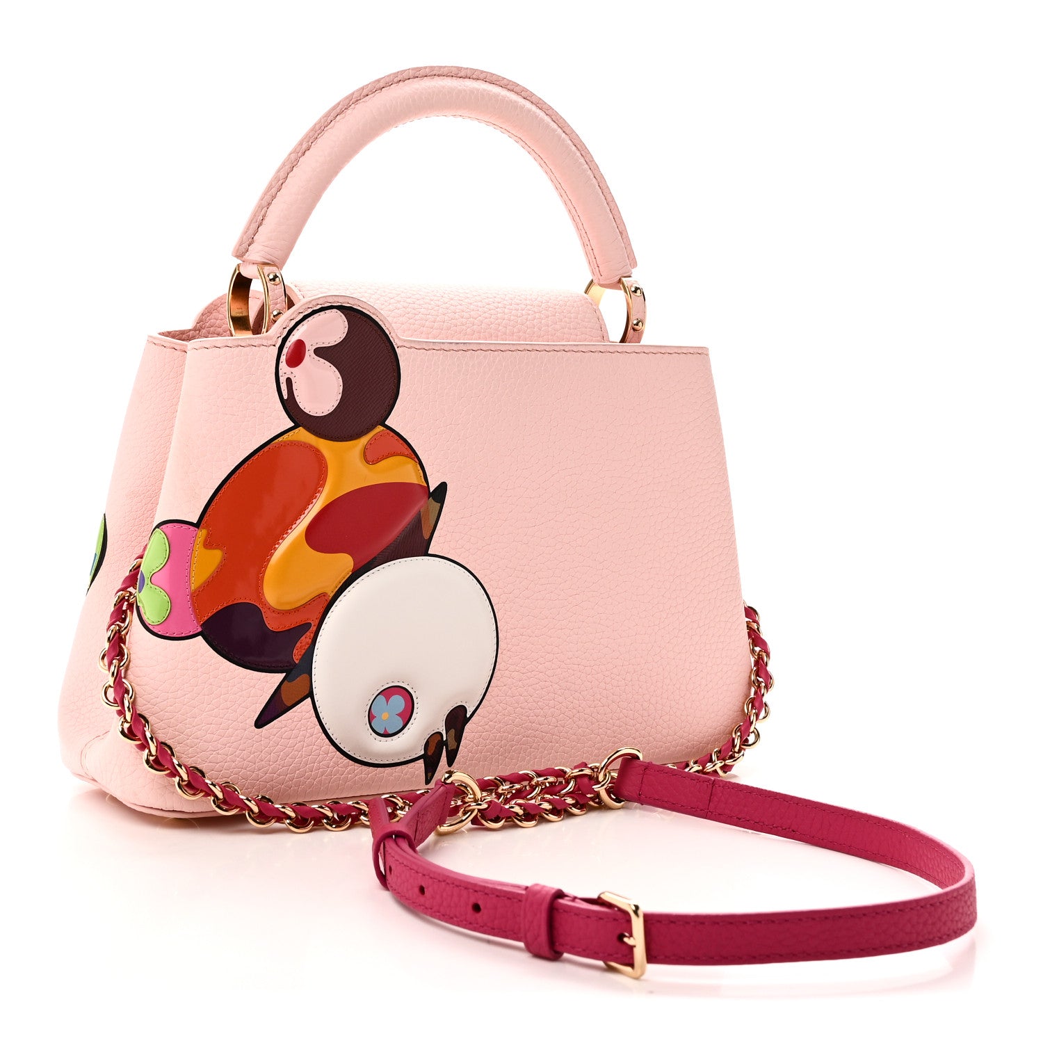 Louis Vuitton LV X TM Taurillon Superflat Panda Capucines BB Opal Pink 3 of 12