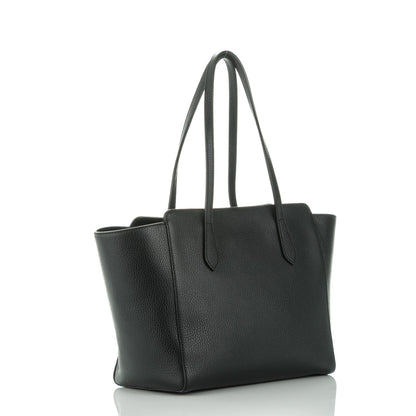 Gucci Pebbled Calfskin Small Swing Tote Black 3 of 7