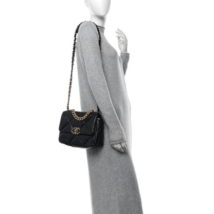 Chanel Lambskin Quilted Medium Chanel 19 Flap Black 2 of 10