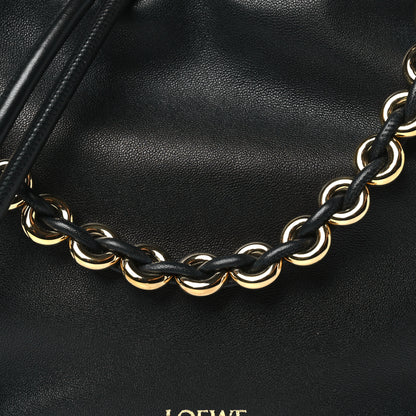 Loewe Mellow Nappa Donut Chain Mini Flamenco Knot Clutch Black 8 of 10