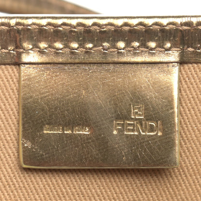 Fendi Metallic Calfskin Zucca Spalmati Shopping Tote Tobacco 8 of 17