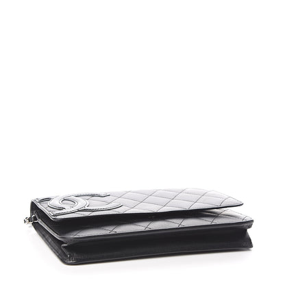 Chanel Calfskin Quilted Cambon Wallet On Chain WOC Black 4 of 15