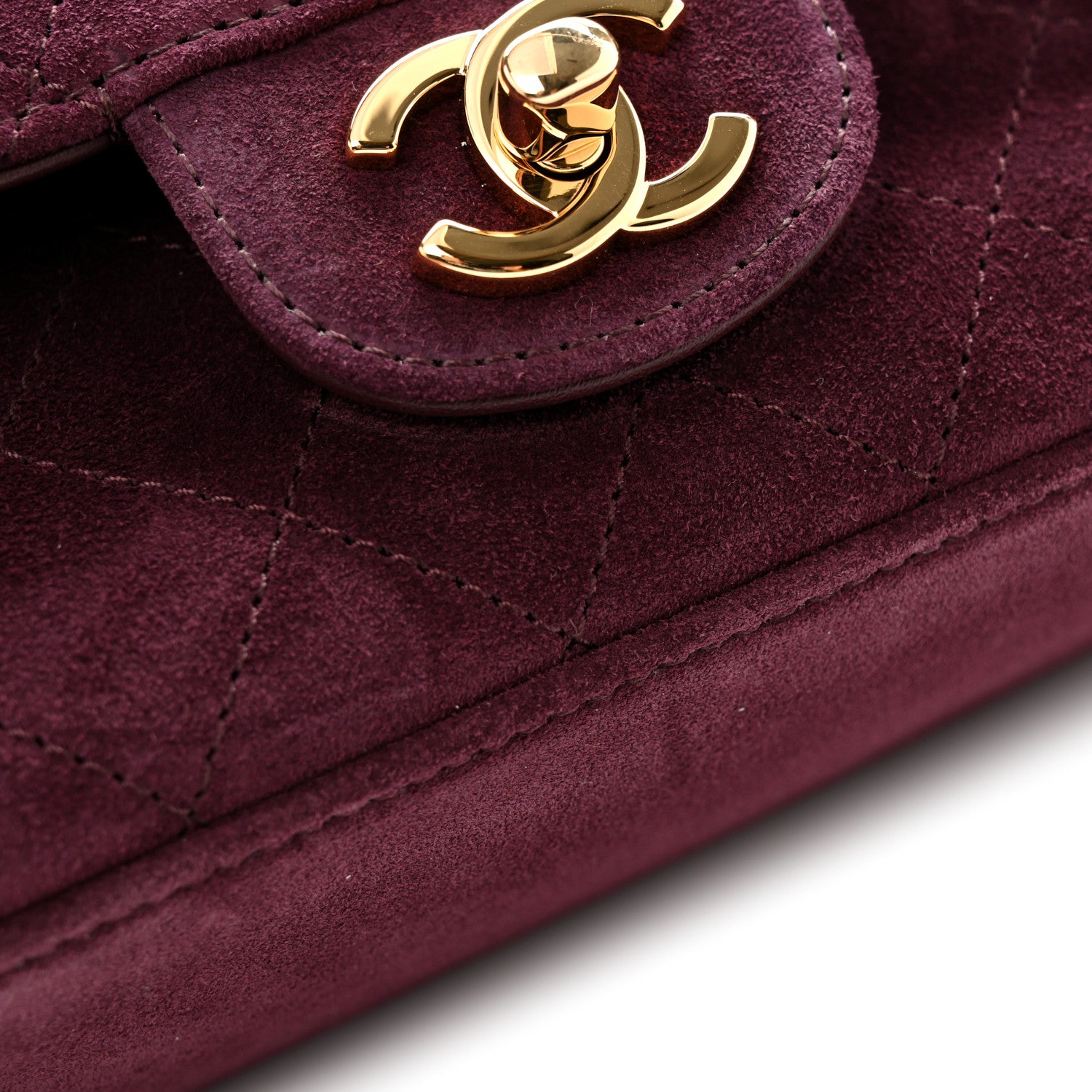 Chanel Suede Calfskin Mini Souplissimo Flap Burgundy 11 of 12