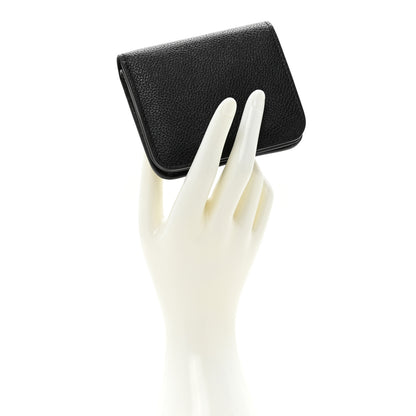 Balenciaga Grained Calfskin Essential Coin Case Card Holder Black 2 of 11