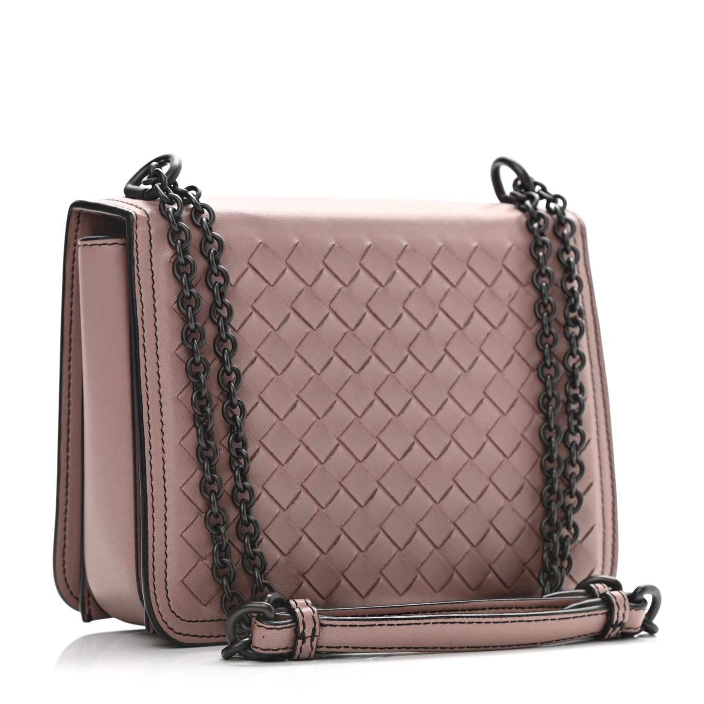 Nappa Intrecciato Small Runway Shoulder Bag Light Purple