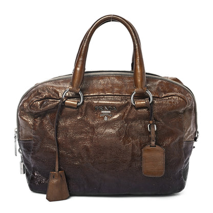 Prada Vernice Sfumaya Satchel Blond Mordore 1 of 13