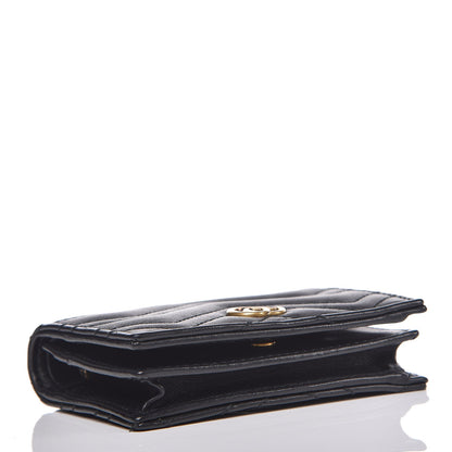 Gucci Calfskin Matelasse GG Marmont Card Case Wallet Black 4 of 10