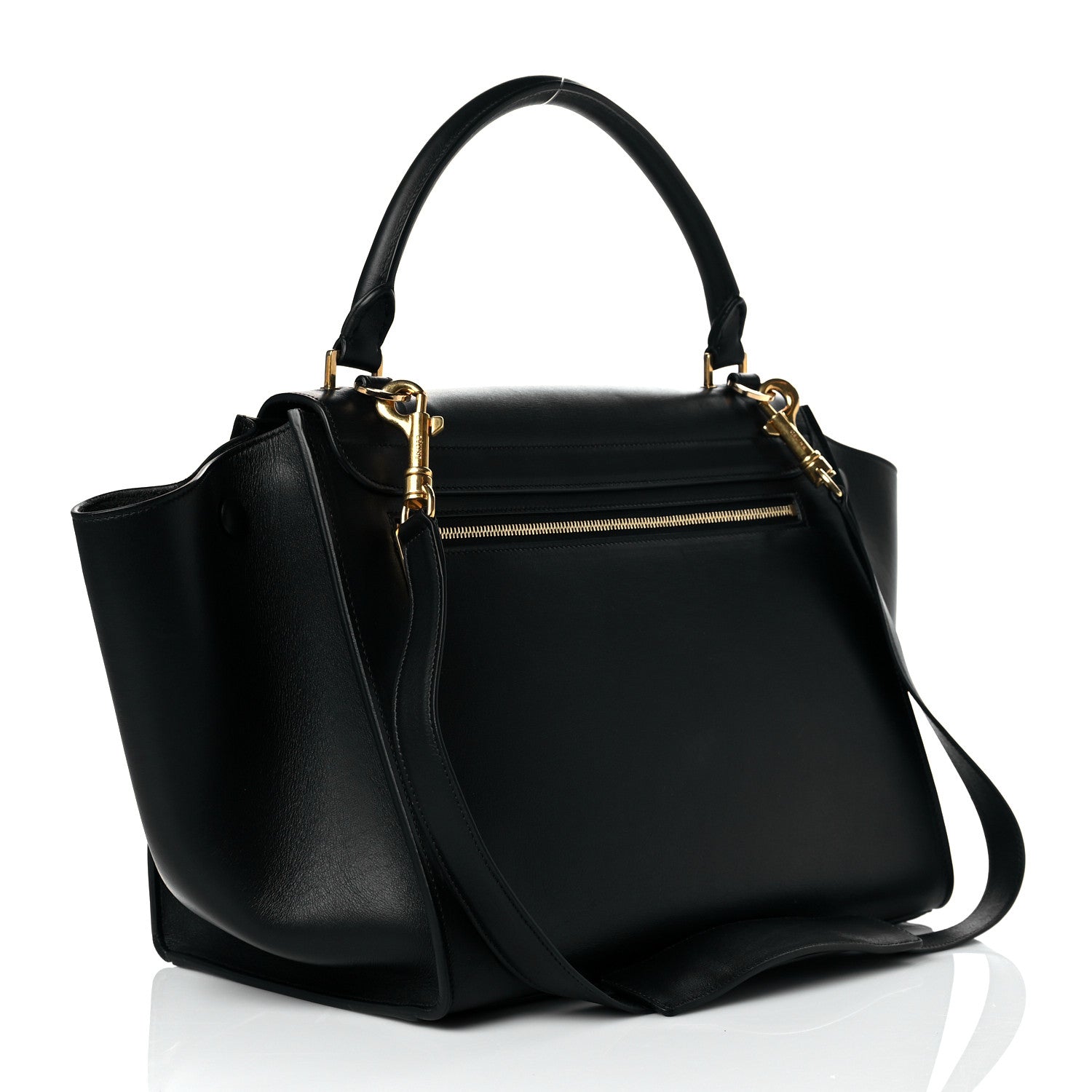 Celine Smooth Calfskin Medium Trapeze Black 3 of 10