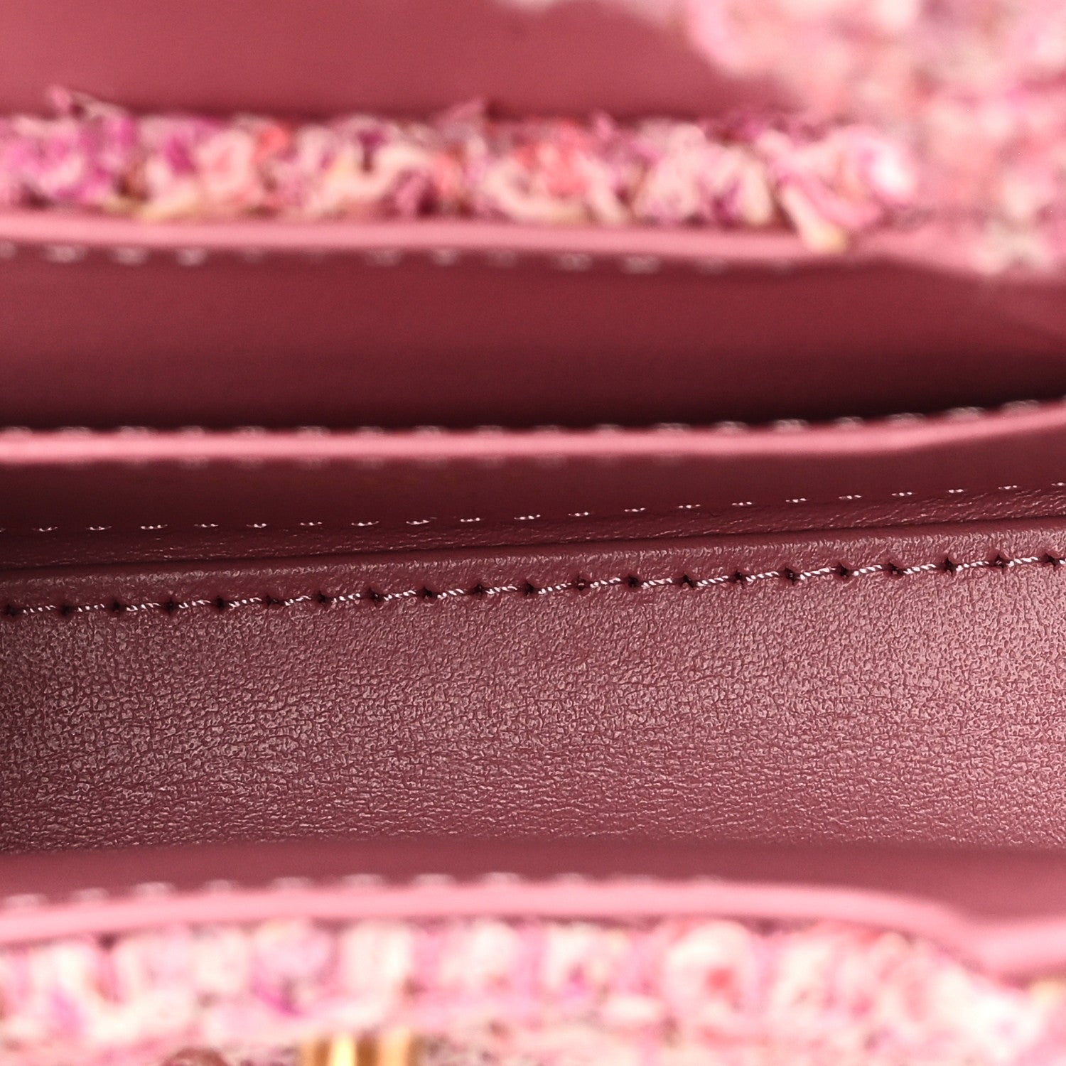 Chanel Tweed Quilted Mini Nano Kelly Shopper Pink 1906682
