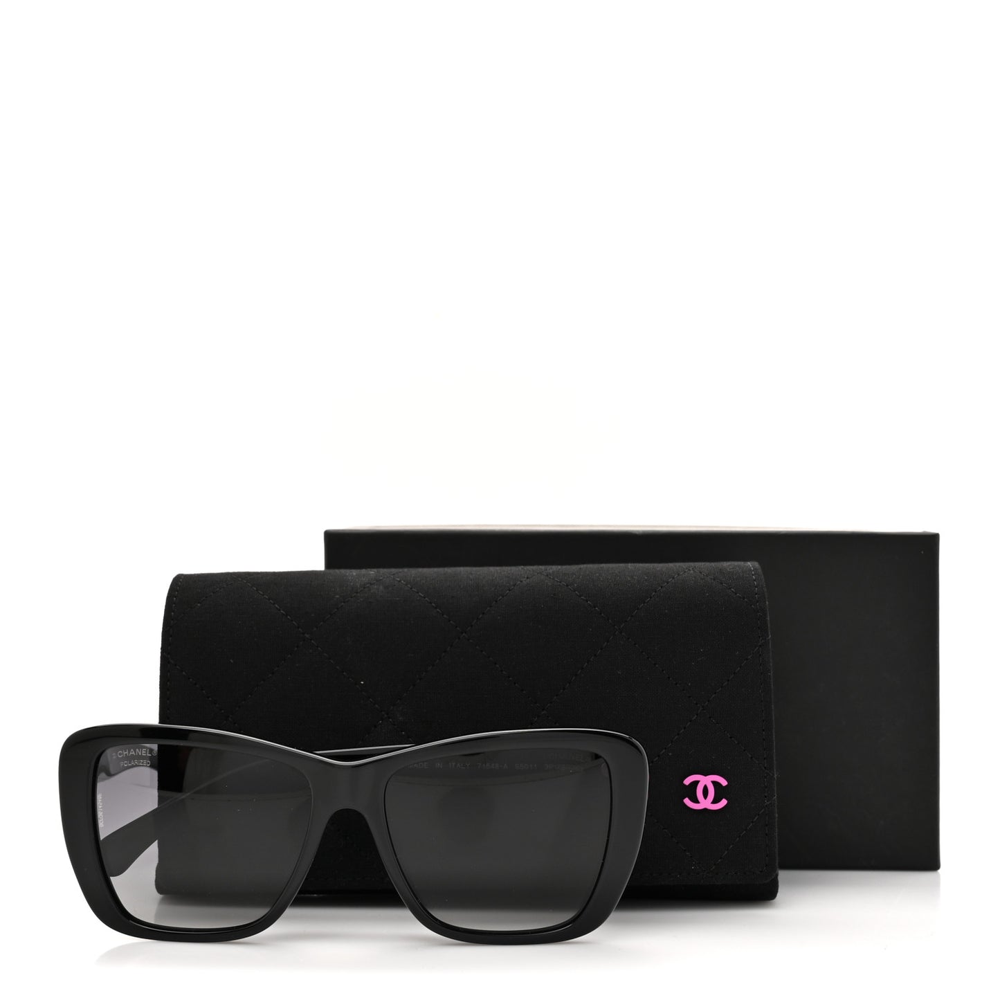Acetate Polarized Butterfly Sunglasses 71548A Black