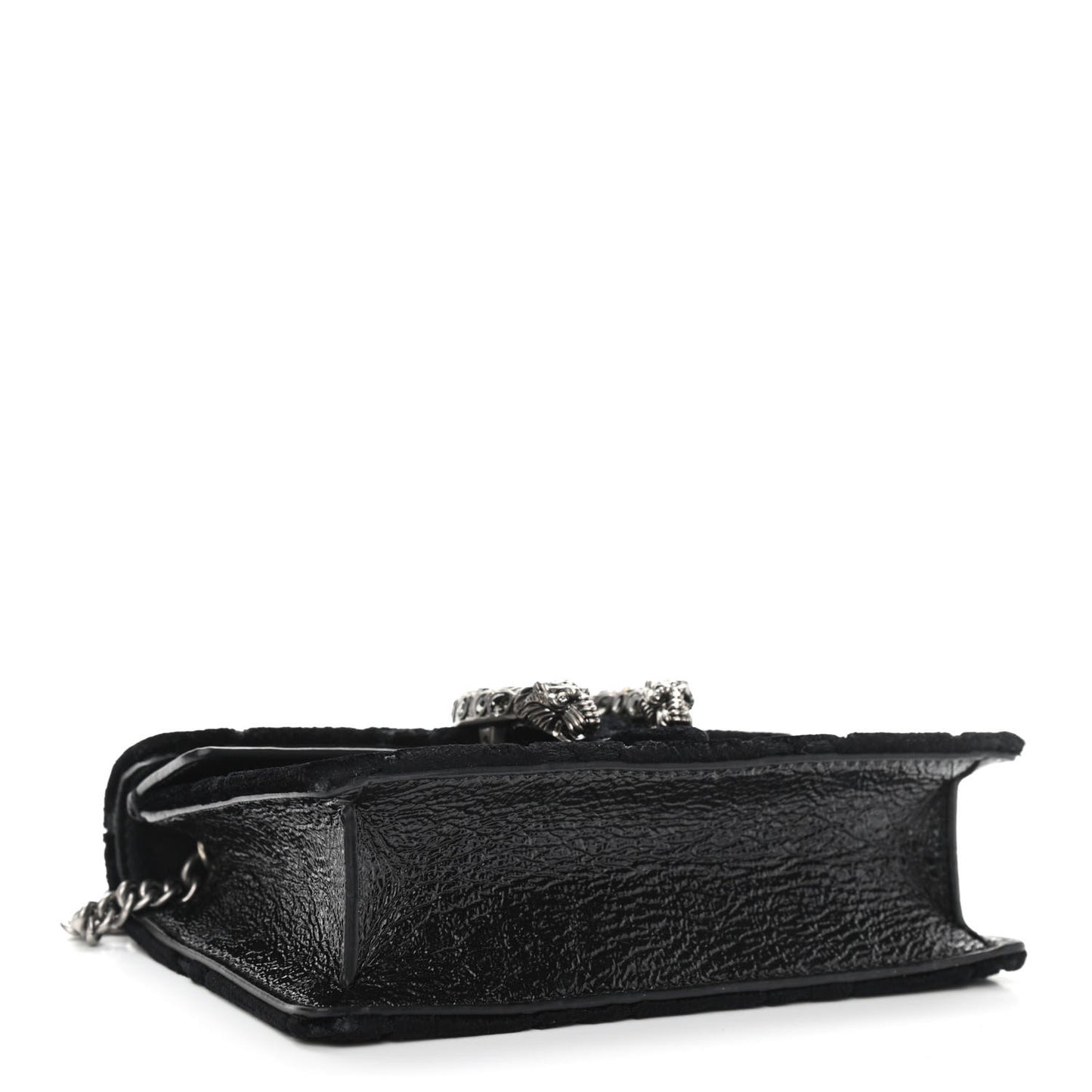 Velvet GG Monogram Super Mini Dionysus Shoulder Bag Black