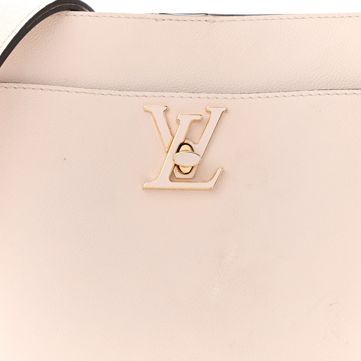Louis Vuitton Grained Calfskin Lock and Walk Bucket Quartz 8 of 15