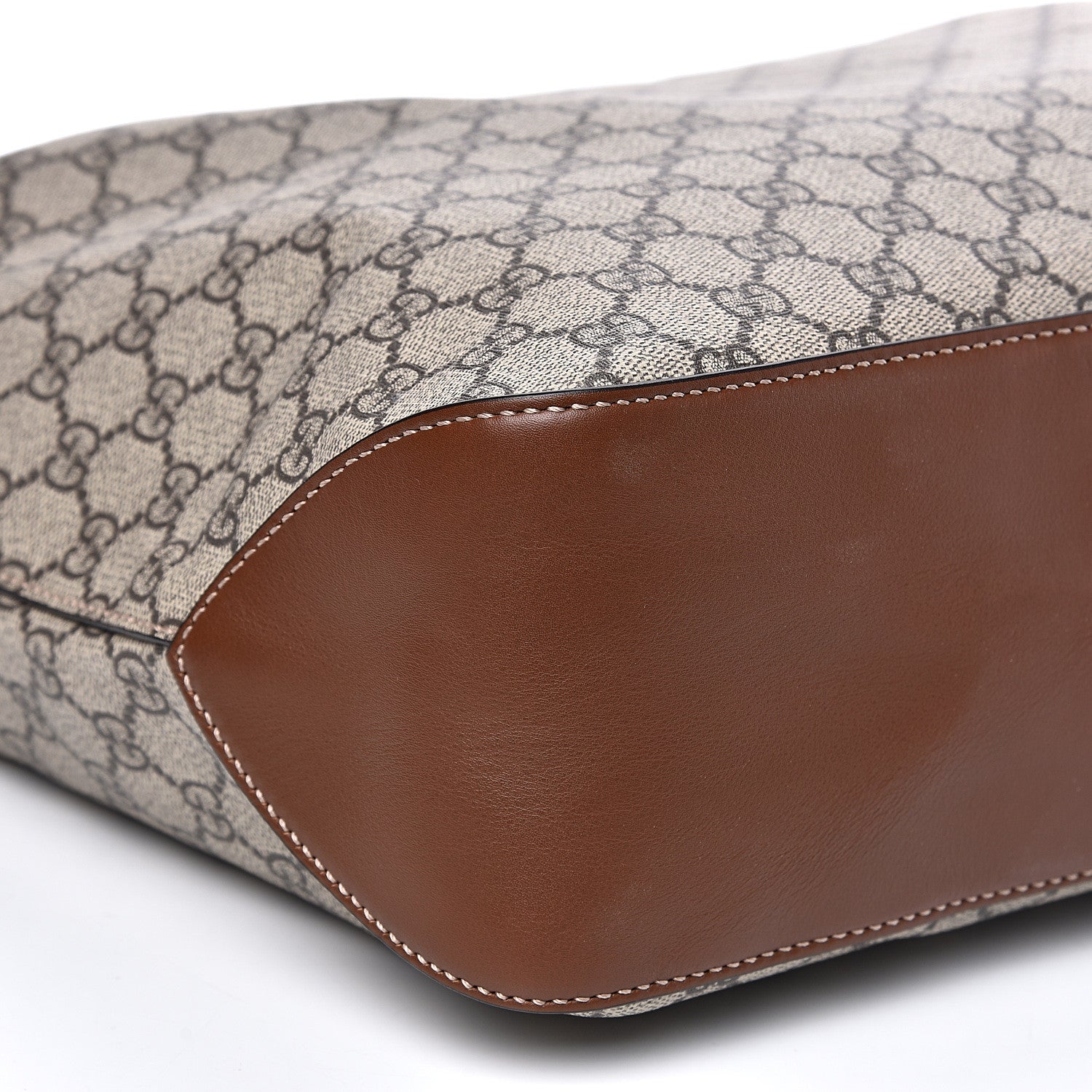 Gucci GG Supreme Monogram Large Linea A Hobo Light Brown 7 of 9