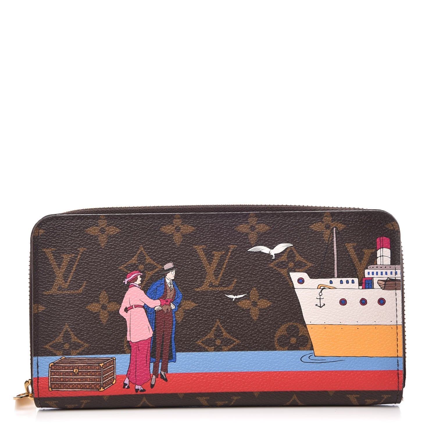 Louis Vuitton Monogram 2016 Christmas Animation Zippy Wallet Rouge 1 of 8
