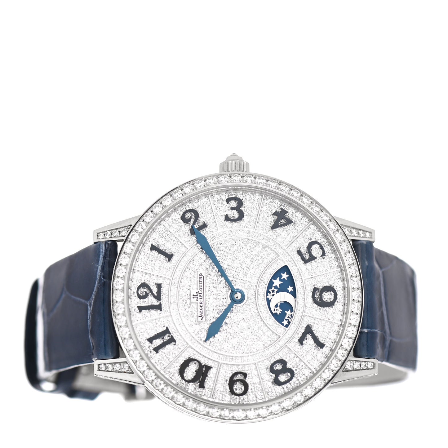 18K White Gold Alligator Diamond Pave 36mm Rendez-Vous Classic Day & Night Automatic Watch Q3433407