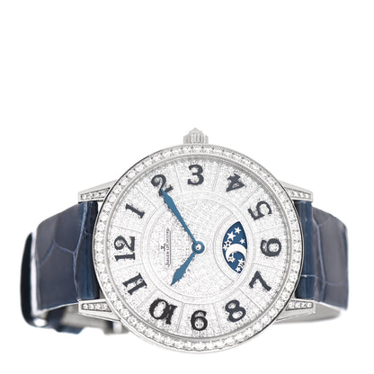 Jaeger-LeCoultre 18K White Gold Alligator Diamond Pave 36mm Rendez-Vous Classic Day & Night Automatic Watch Q3433407 2 of 5