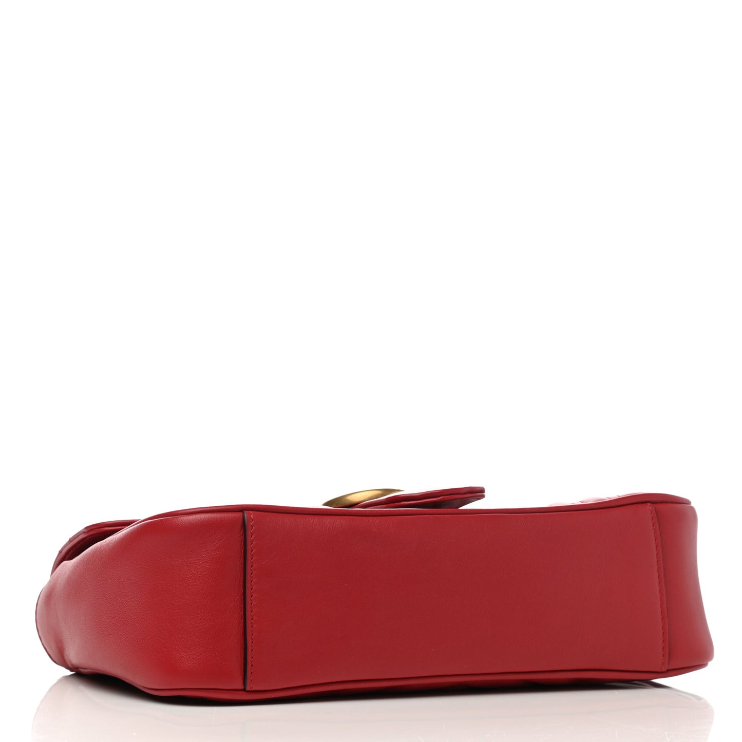 Calfskin Matelasse Small GG Marmont Shoulder Bag Hibiscus Red
