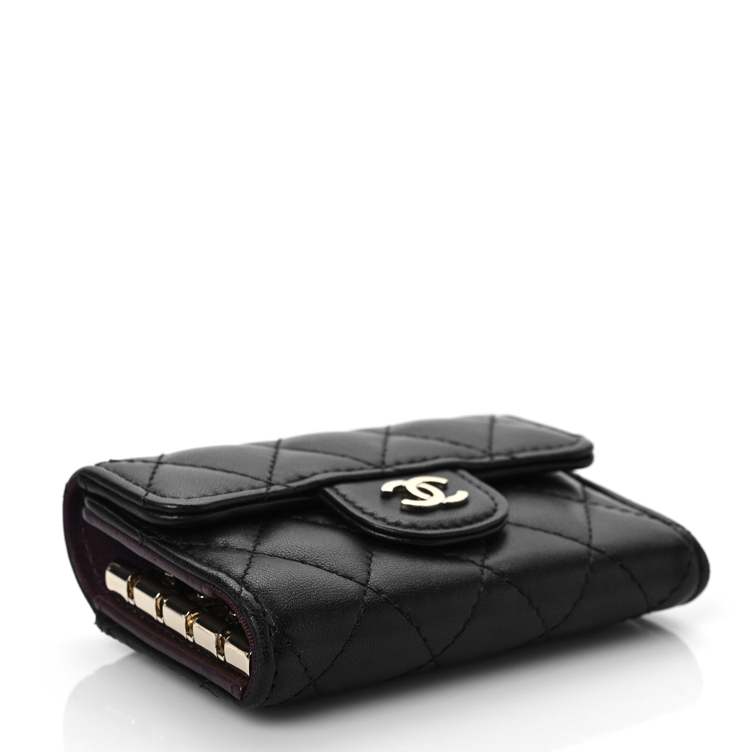 Chanel Lambskin Quilted 4 Key Holder Black 4 of 9