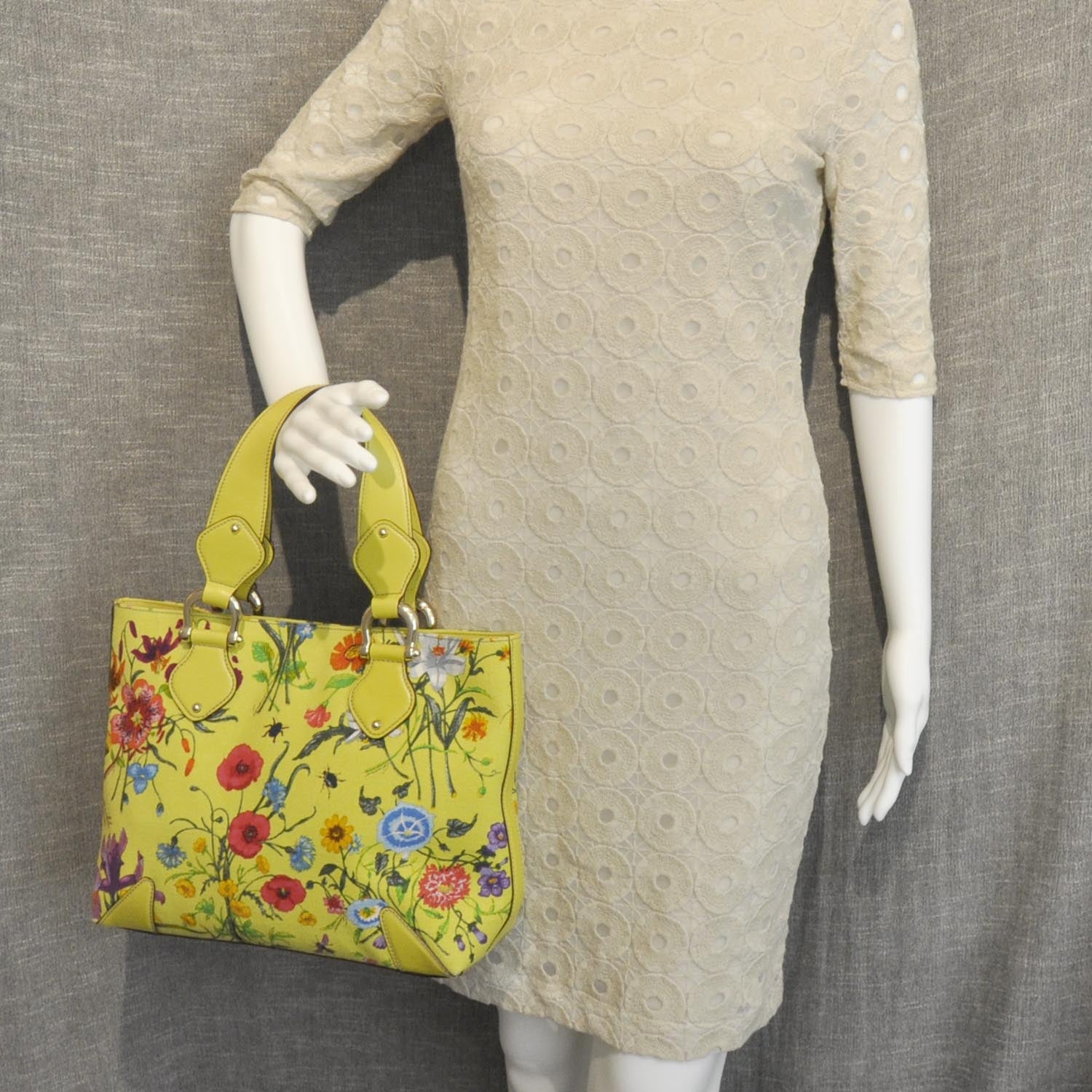 Gucci Canvas Floral Flora Tote 2 of 8