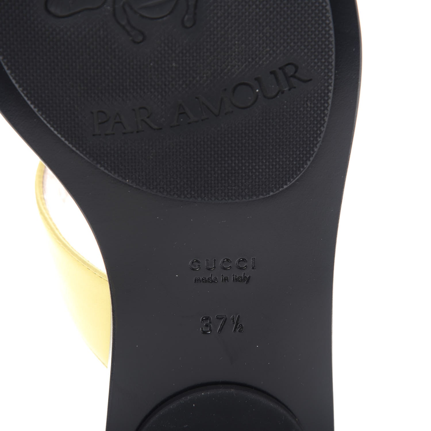 Gucci Calfskin GG Marmont Thong Sandals 37.5 Banana 9 of 10