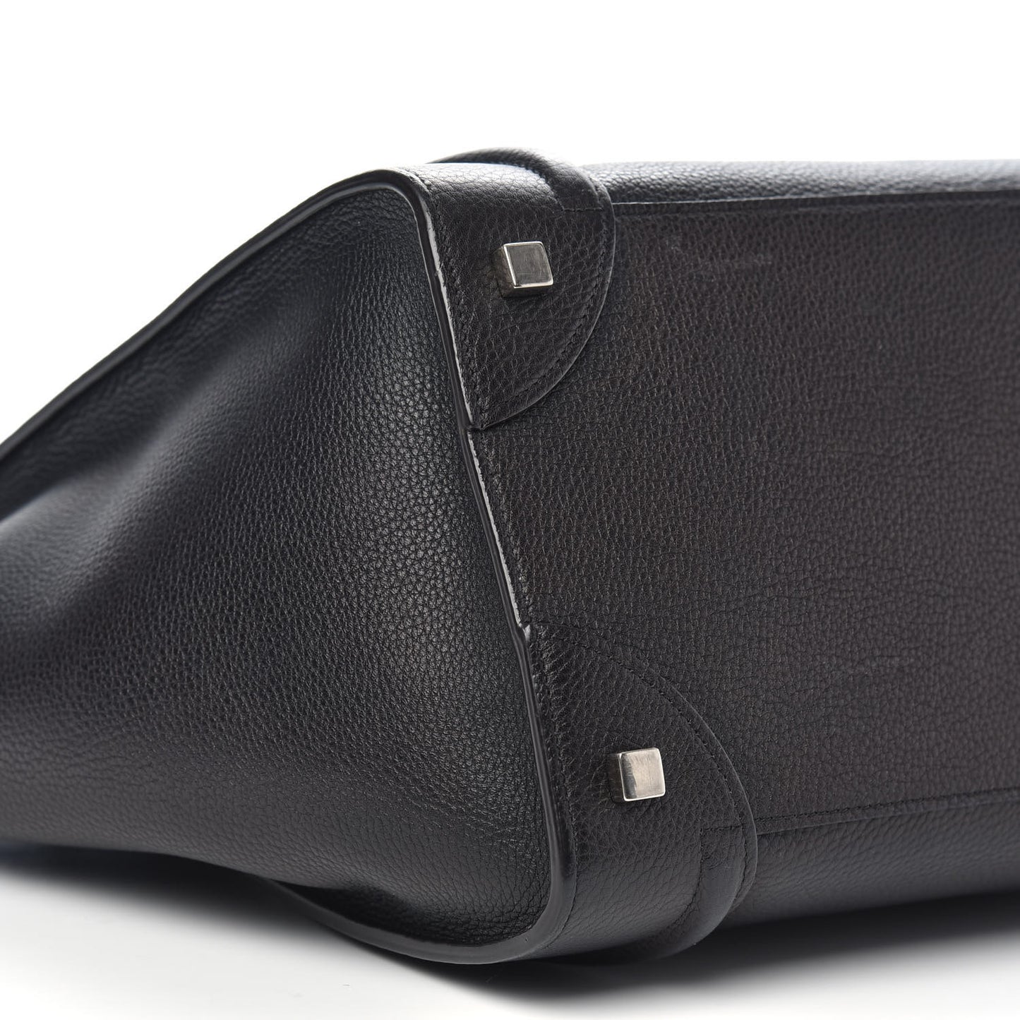Drummed Calfskin Mini Luggage Black