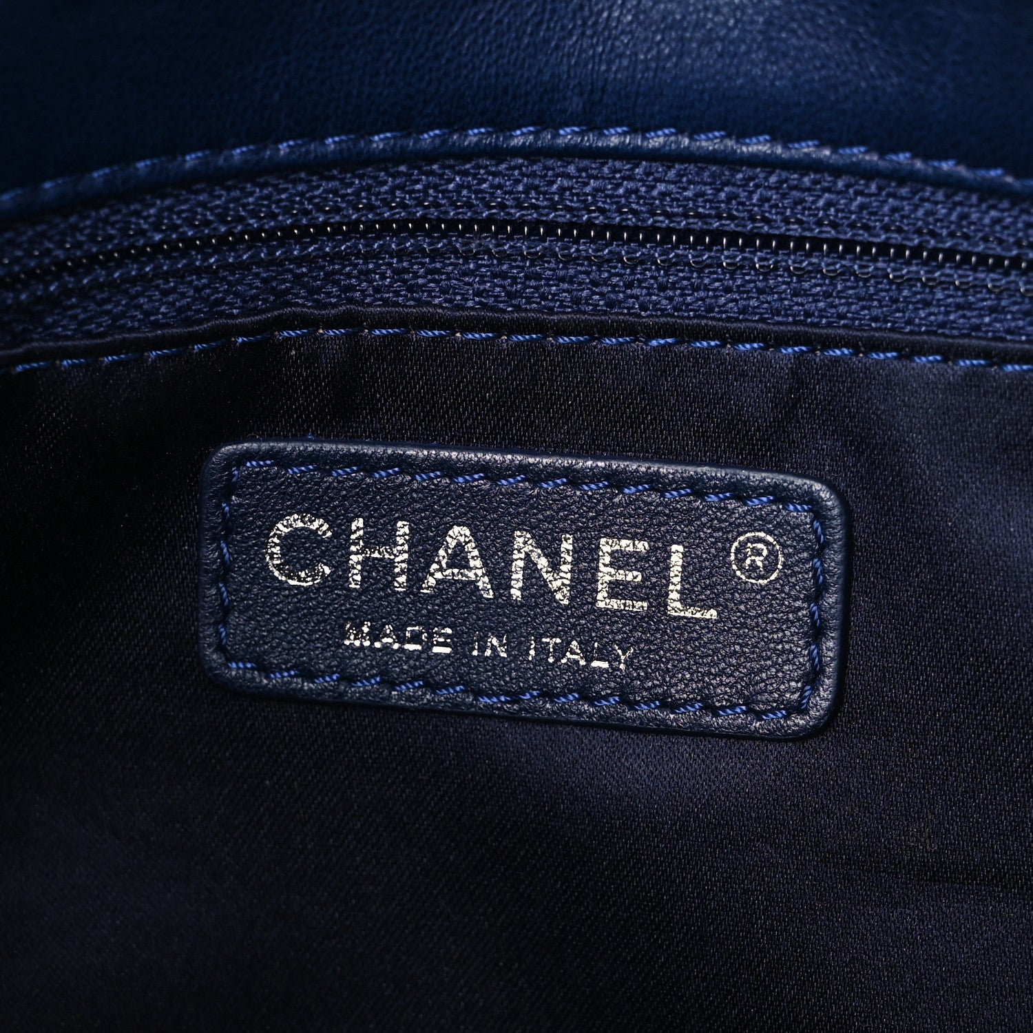 Chanel Lambskin Quilted Strass Flap Dark Blue 6 of 11