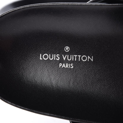 Louis Vuitton Calfskin New Wave Bom Dia Mule Sandals 39 Black 6 of 11