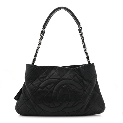 Chanel Caviar Quilted Expandable Zip Shoulder Bag Black 1 of 14